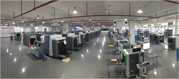 米兰科技安检机生产车间一角