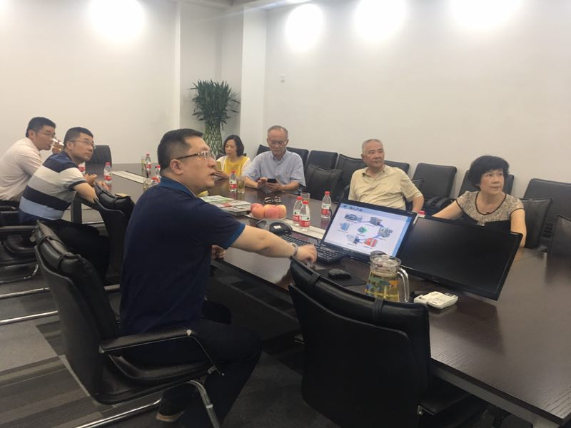 热烈欢迎政协主席贡培兴、新产业研究会副会长张建等一行参观米兰科技